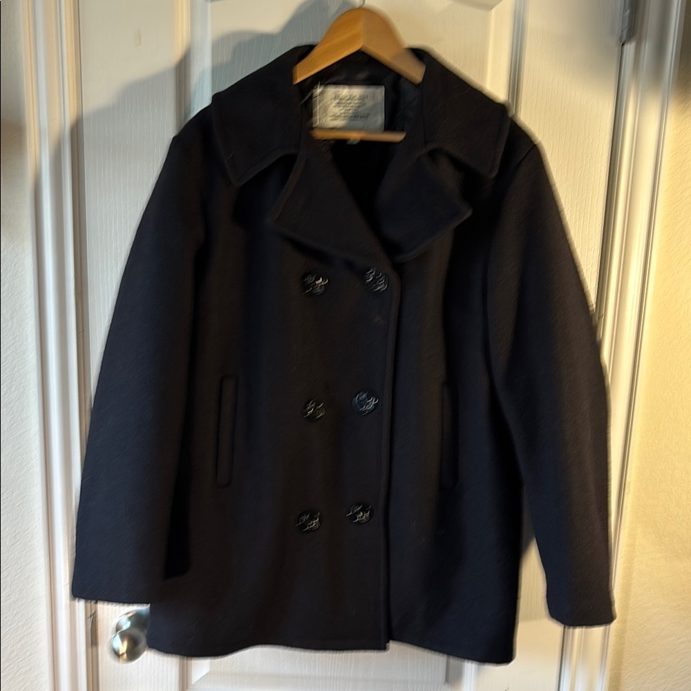 Classic Navy Blue Peacoat L